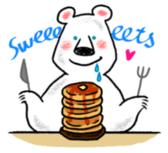 Relaxed life of a polar bear sticker #2315512