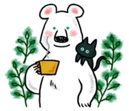 Relaxed life of a polar bear sticker #2315514