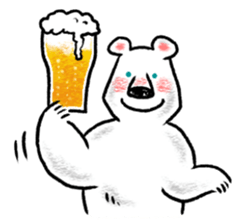 Relaxed life of a polar bear sticker #2315516