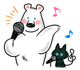 Relaxed life of a polar bear sticker #2315539