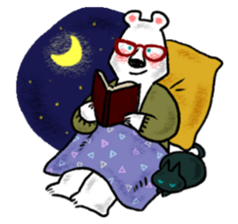 Relaxed life of a polar bear sticker #2315549