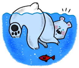 Relaxed life of a polar bear sticker #2315551