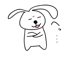 a talking rabbit in Japanese sticker #2316238