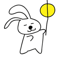 a talking rabbit in Japanese sticker #2316245