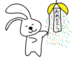 a talking rabbit in Japanese sticker #2316246