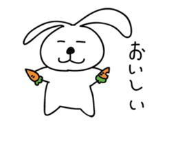 a talking rabbit in Japanese sticker #2316250