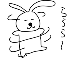 a talking rabbit in Japanese sticker #2316251