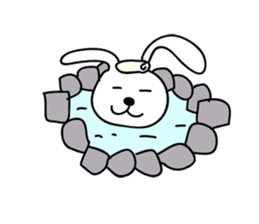 a talking rabbit in Japanese sticker #2316252
