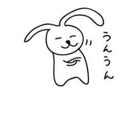 a talking rabbit in Japanese sticker #2316263