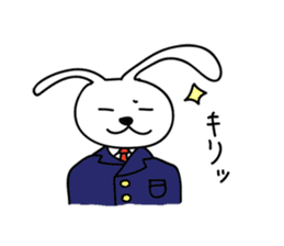 a talking rabbit in Japanese sticker #2316265