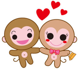 monkey  osaru-kun & osaru-chan sticker #2317857