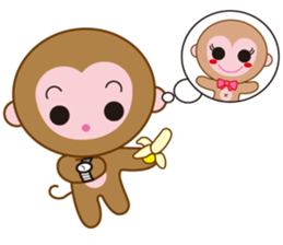 monkey  osaru-kun & osaru-chan sticker #2317859