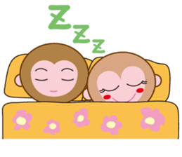 monkey  osaru-kun & osaru-chan sticker #2317860