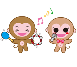 monkey  osaru-kun & osaru-chan sticker #2317861