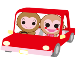 monkey  osaru-kun & osaru-chan sticker #2317862