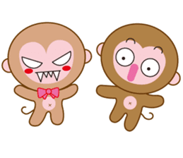 monkey  osaru-kun & osaru-chan sticker #2317864