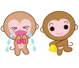 monkey  osaru-kun & osaru-chan sticker #2317867