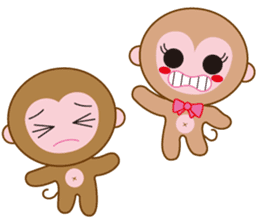 monkey  osaru-kun & osaru-chan sticker #2317873