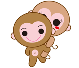 monkey  osaru-kun & osaru-chan sticker #2317875