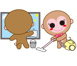 monkey  osaru-kun & osaru-chan sticker #2317882
