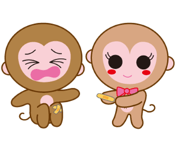 monkey  osaru-kun & osaru-chan sticker #2317887
