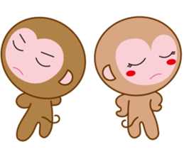 monkey  osaru-kun & osaru-chan sticker #2317889