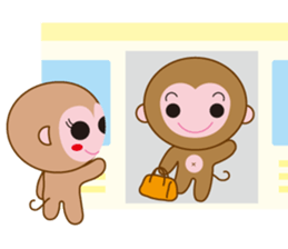 monkey  osaru-kun & osaru-chan sticker #2317890