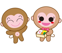 monkey  osaru-kun & osaru-chan sticker #2317894
