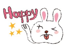 Happy Rabbit Sticker sticker #2318816