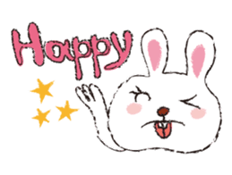 Happy Rabbit Sticker sticker #2318816