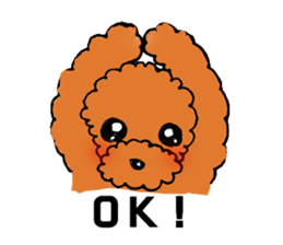 A playful toy poodle sticker #2319863