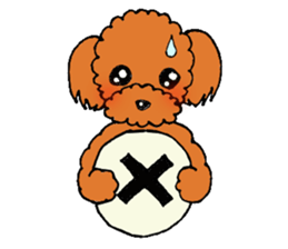 A playful toy poodle sticker #2319873