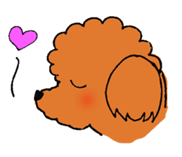 A playful toy poodle sticker #2319876