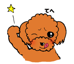 A playful toy poodle sticker #2319881