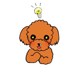 A playful toy poodle sticker #2319882