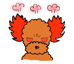 A playful toy poodle sticker #2319883