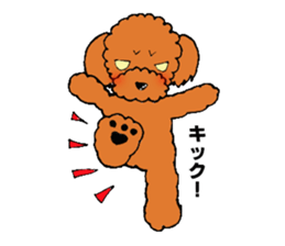 A playful toy poodle sticker #2319886