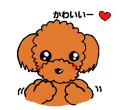 A playful toy poodle sticker #2319888
