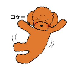 A playful toy poodle sticker #2319890