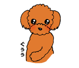 A playful toy poodle sticker #2319891
