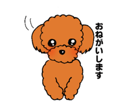 A playful toy poodle sticker #2319893