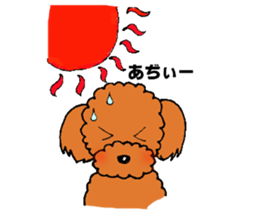 A playful toy poodle sticker #2319894