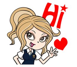 B.B. Best Babe in School sticker #2320416