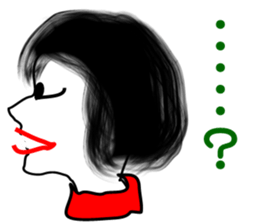 Her profile face sticker #2321005