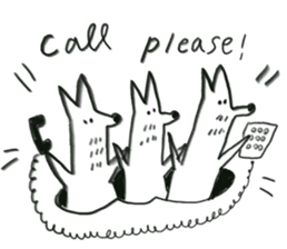 Three little raccoon sticker #2321267