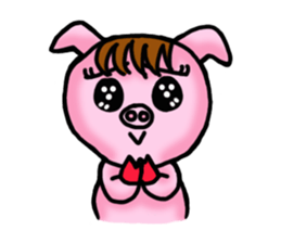 Piggy Pink sticker #2321344