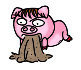 Piggy Pink sticker #2321358