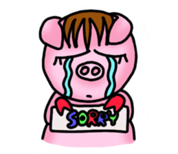 Piggy Pink sticker #2321363