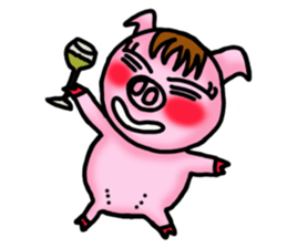 Piggy Pink sticker #2321365