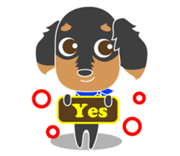 The cute little Dachshund sticker #2321975
